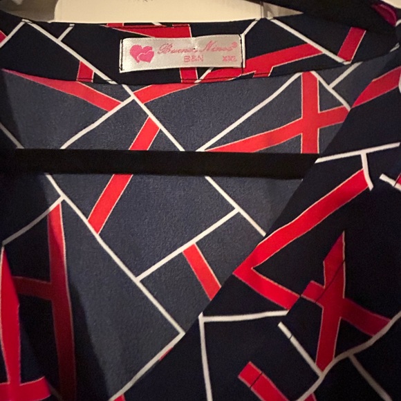 Buenos niños blue/red geometrical figures with wide sleeves size XXL - Picture 3 of 4